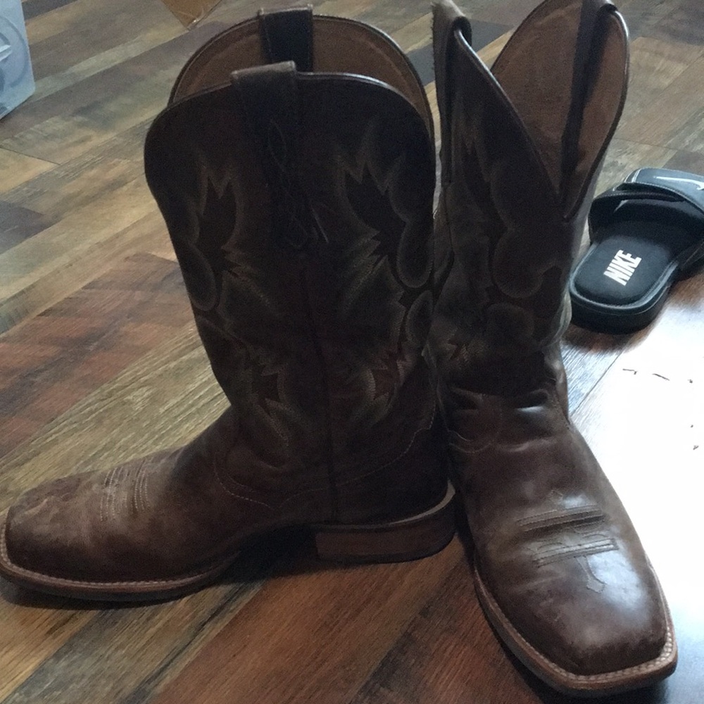 Leather cowboy boots